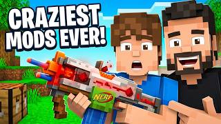 Dad vs Son: We Tested NERF Mods in Minecraft and Things Got WILD!