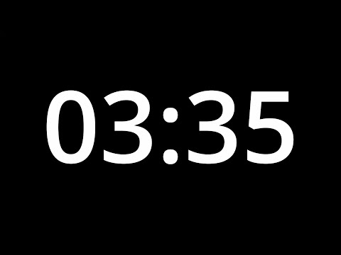 3 MINUTE 35 SECOND TIMER - No Sound - Full HD 1080p - COUNTDOWN - 215 SECOND