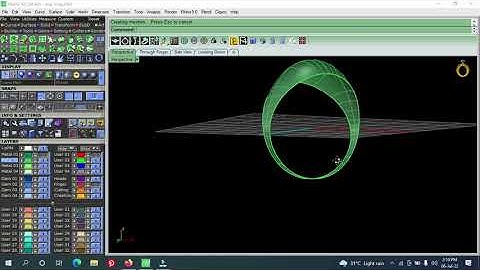 jewellery cad designer how we can use Curve from 2 view in matrix9