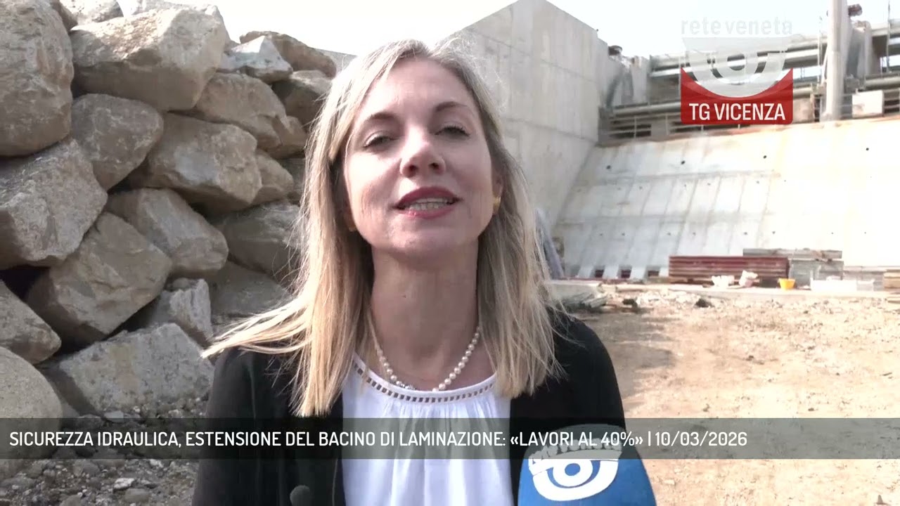 SICUREZZA IDRAULICA, ESTENSIONE DEL BACINO DI LAMINAZIONE: «LAVORI AL 40%» | 10/03/2026