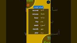 أقسام الوقت باللغة الانجليزية. part of the time in English. #اللغة_الانجليزية