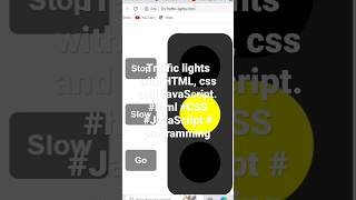 Traffic lights with HTML, CSS and JavaScript. subscribe for more content. #html #css #JavaScript