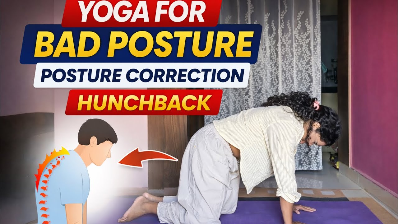 Fix Posture To Lose Belly Fat | 10 Min Yoga For Back Pain & Flat Stomach.