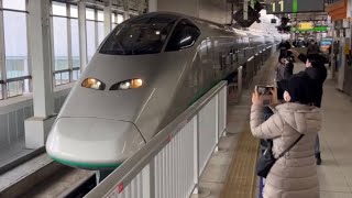 銀色つばさが帰ってきた!【E3系L65編成 仙台出場試運転(全検に伴う北上試運転)】E3系2000番台カタL65編成が試運転として仙台駅11番線に到着停車するシーン(試7943B)2023.2.9