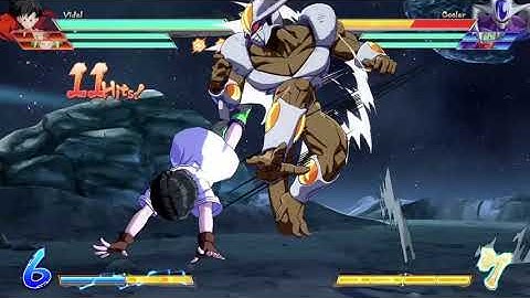 DBFZ S3 Videl air "Gohan-Kun" loop styling as Base Vegeta loops 81 hits