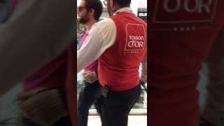 Angry customer gets mad at French Apple Store with steel ball PART 3