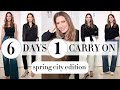 6 days in a carry on revolve  amazon spring city edition outfit tryon  my genius packing method