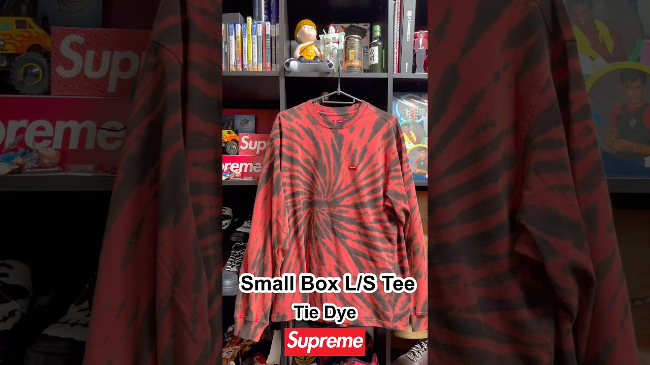 Supreme】Small Box L/S Tee Tie Dye 着画ショート｜タイダイの色味