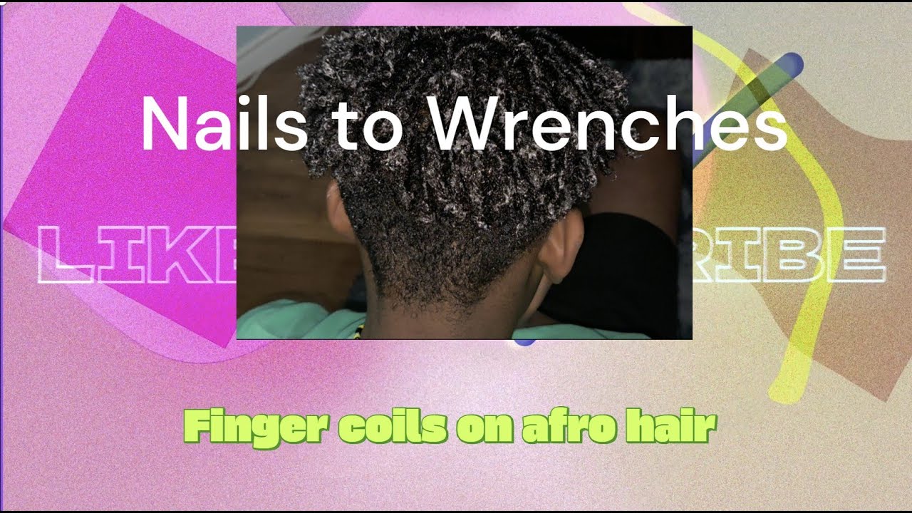 Coils and curls on afro hair