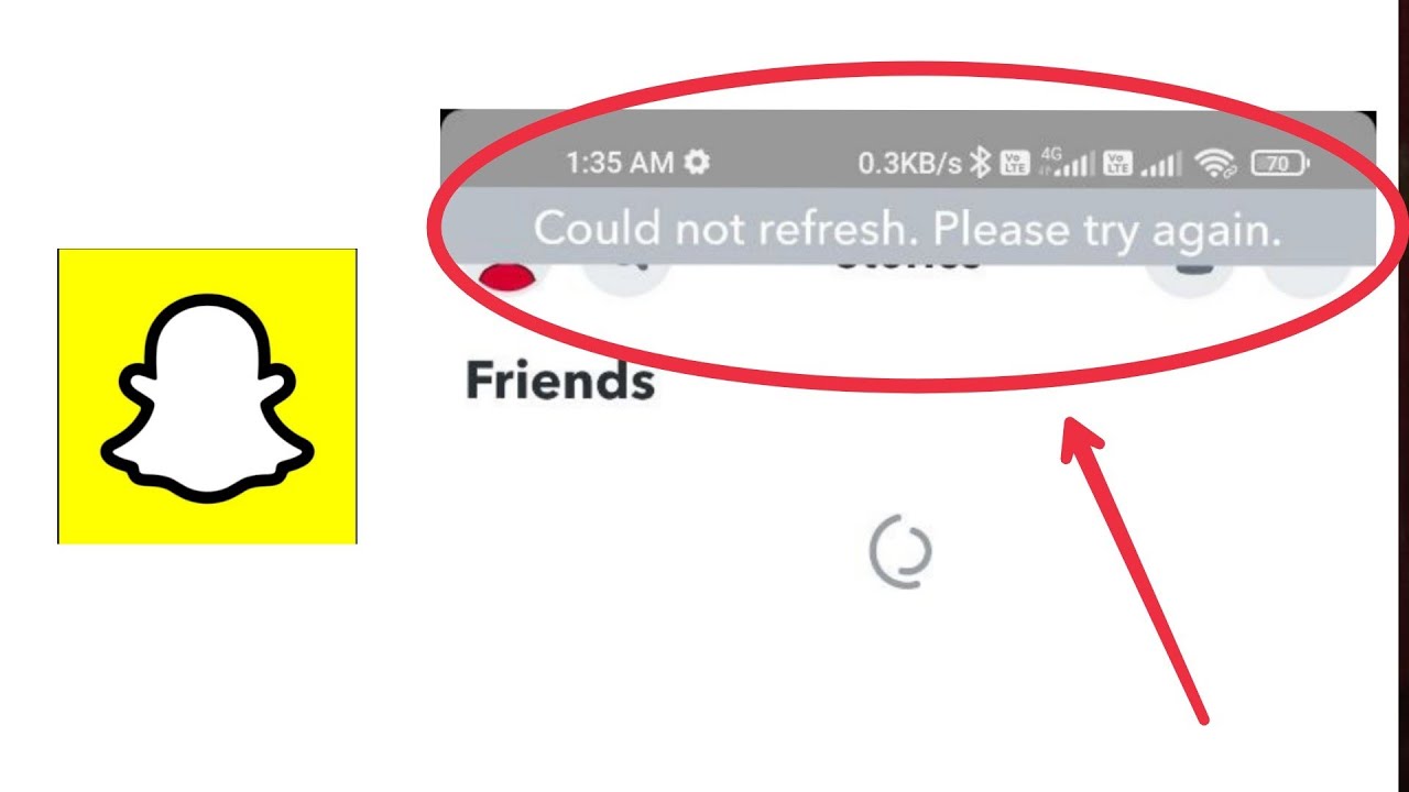 how to fix when snapchat cannot refresh?