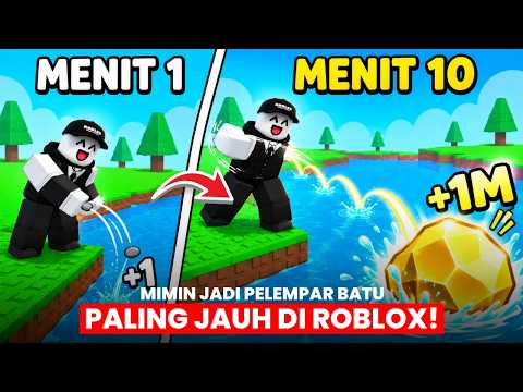 MIMIN BELAJAR LEMPAR BATU DI ROBLOX?? 10 MENIT AUTO JAGO MAIN GAME INI!!