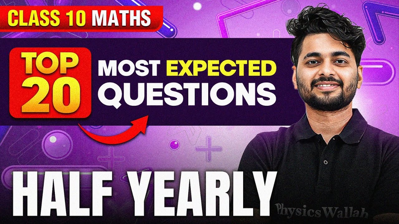 Maths Most Expected Questions - Class 10th | MID Term in One Shot ...