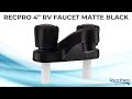 RecPro 4" RV Faucet Matte Black