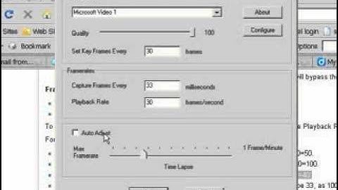 Settings for CamStudio to Sync Audio and Video