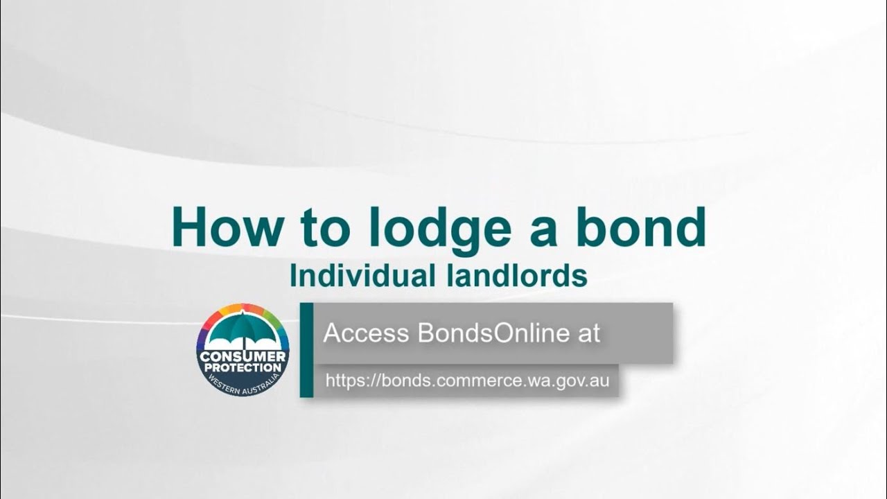 Landlords How to lodge a bond YouTube
