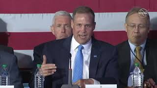 Administrator Bridenstine speaks at the National Space Council Meeting