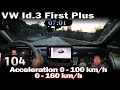 VW Id.3 First 58kWh - Acceleration 0-100 km/h, 0-160 km/h