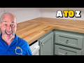 How to cut  install butcher block countertops from a to z