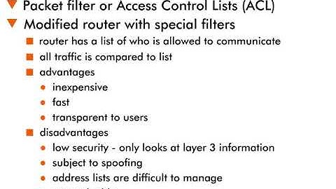 Firewall Services - 9 : Packet Filters