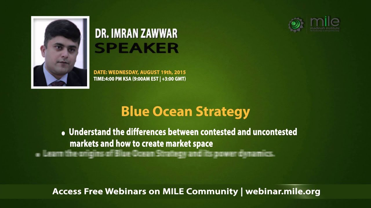 Blue Ocean Strategy, A Journey Through Unchartered Waters | Dr. Imran Zawar