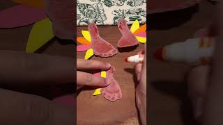 Turkey footprint toddler craft! 🦃❤️ #thanksgiving #fallcrafts #diy #diycrafts #toddlercrafts