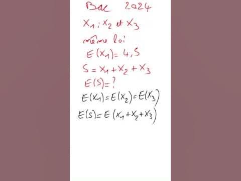 Bac : Calculer l'espérance d'une somme de variables - Sommes de ...