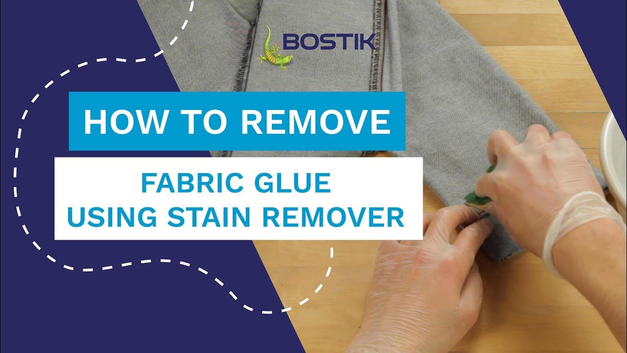 How to remove fabric glue using stain remover Bostik UK YouTube