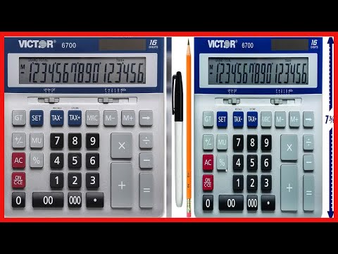 Victor 16-Digit Desktop Calculator, Silver, Blue