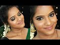 தமிழில்-Green Smokey Eyes Makeup Tutorial on Dusky Indian Skin-Dark Forest Vibes😍