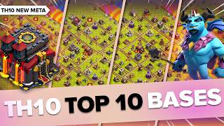 NEW BEST TH10 BASES (War/CWL/Trophy) 😍 TOP 10 Town Hall 10 Base Links for 2026 - Clash of Clans