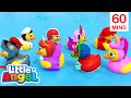 10 Little Ducks | Little Angel Sing Along Songs for Kids | Moonbug Kids Karaoke Time