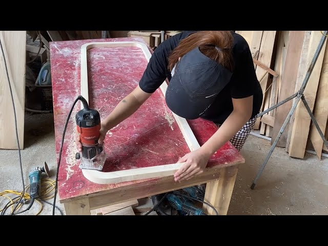 How to make a funky mirror and cut curves in glass. Woodworking project 