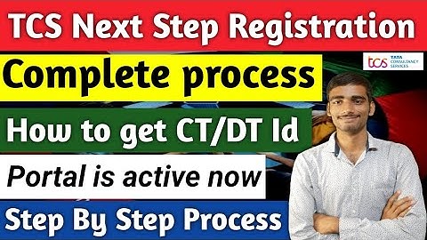 TCS Next Step Registration process🔥|How to get CT/DT Id🤔Portal is active now #tcs