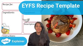 EYFS Recipe Writing Templates