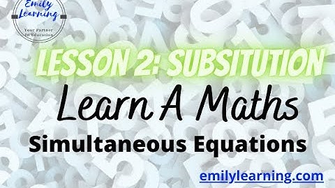 Simultaneous Equation (non- linear) O Level Add Math - Lesson 2 Substitution Method