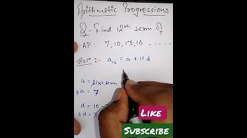 #shorts #12th term #arithmetic progression #like #learn #subscribe