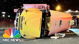 At Least 16 Hurt After Semi Crashes Into Chicago Bus Carrying Hockey Team