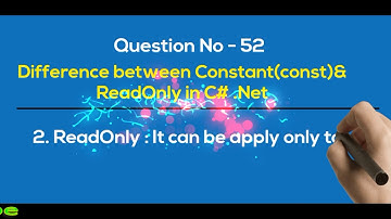 300 C# Tricky Q&A | Difference between Constant and ReadOnly in C#