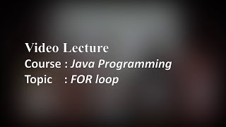 Java Programming | Vignesh's Classroom