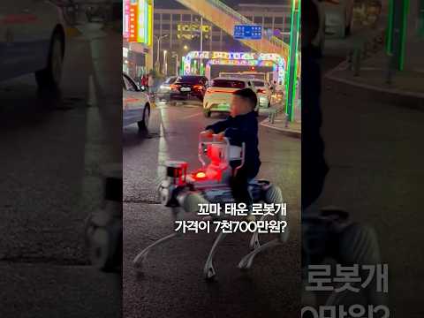 꼬마 태우고 거리 나선 <strong>로봇개가</strong> 7천700만원? #shorts