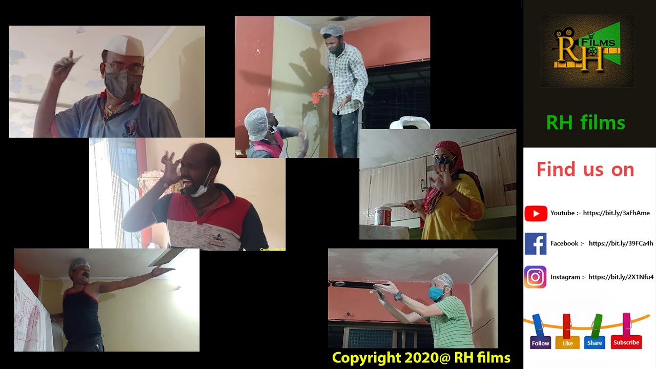 repair and painting on wall l comedy