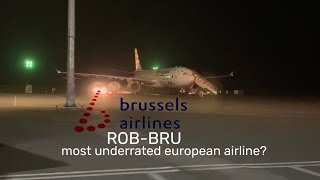 most underrated european airline? Brussels Airlines Monrovia (ROB) - Brussels (BRU) [Trip ...