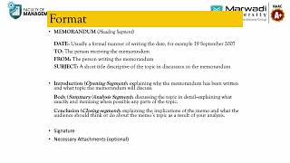 Business Communication - 4.2 Memo