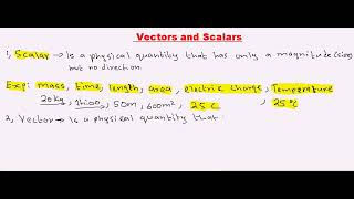 GRADE 10 PHYSICAL SCIENCES VECTORS AND SCALERS LESSON 1