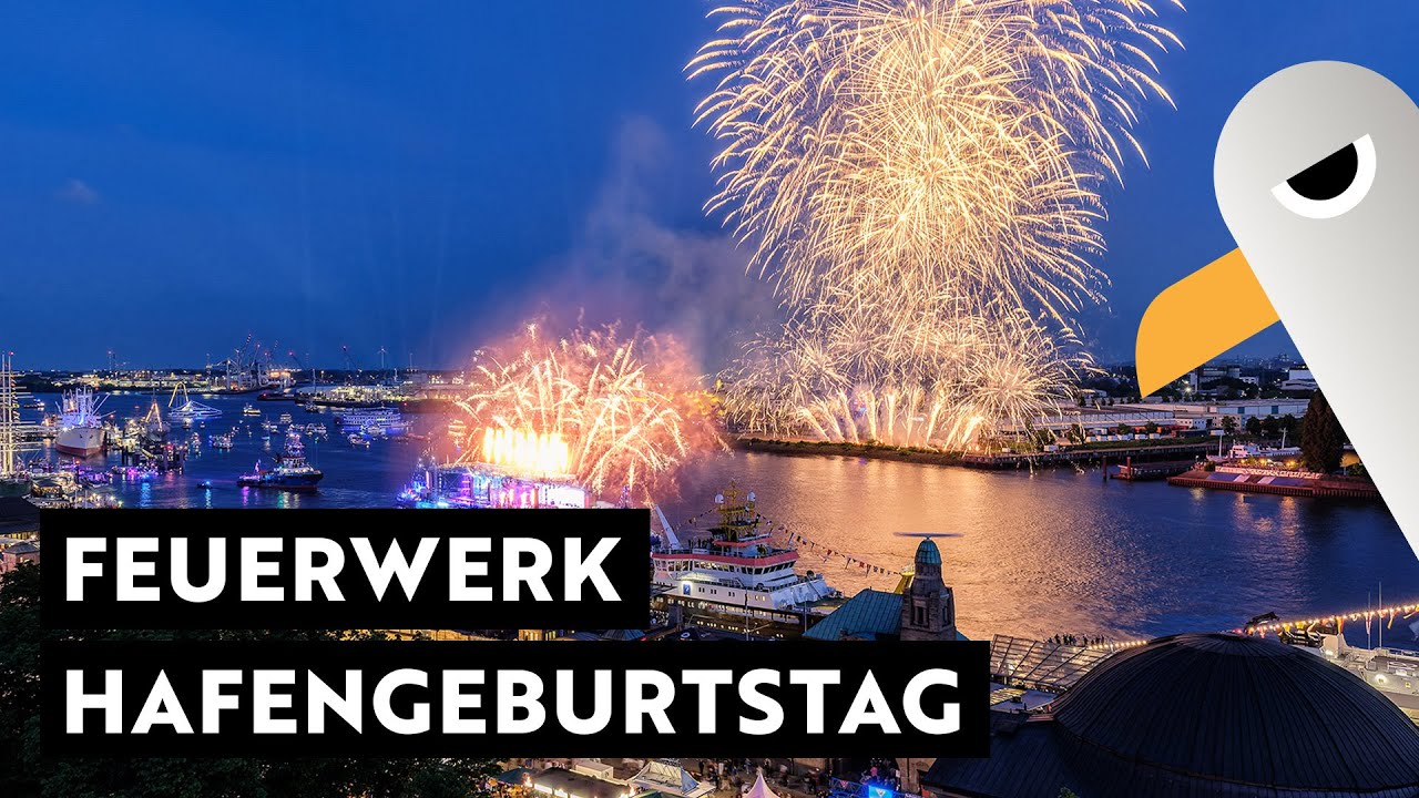 Highlight 🎆 Feuerwerk beim 835. Hafengeburtstag in Hamburg