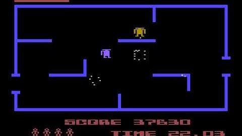 Atari 8-bit/5200 K-Razy Shoot-Out (K-Byte/CBS Electronics) - shot through