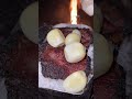 Garlic Steak Rice【Camping Solo】 #shorts