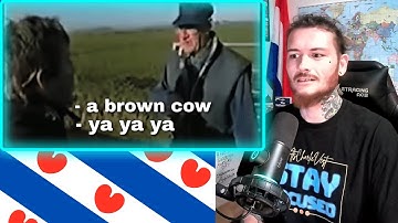 American Reacts to Talking to a Frisian farmer in Friesland with Old English