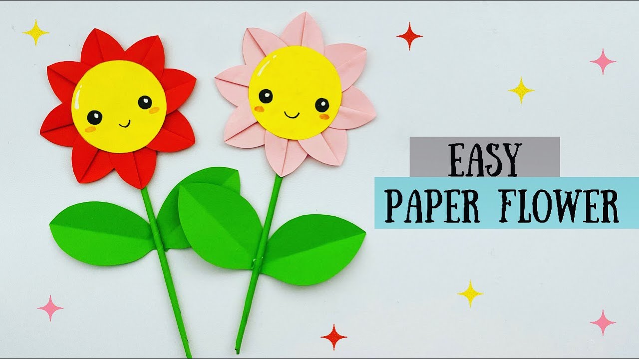 How To Make Easy Paper Flowers For Kids / Nursery Craft Ideas / Paper