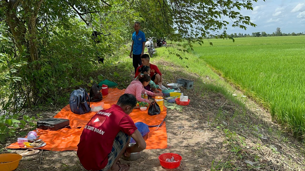 Rắn hầm xã Ếch xào củ kiệu tươi Cá rô chiên giòn Săn bắt trên đồng VXĐ # 452